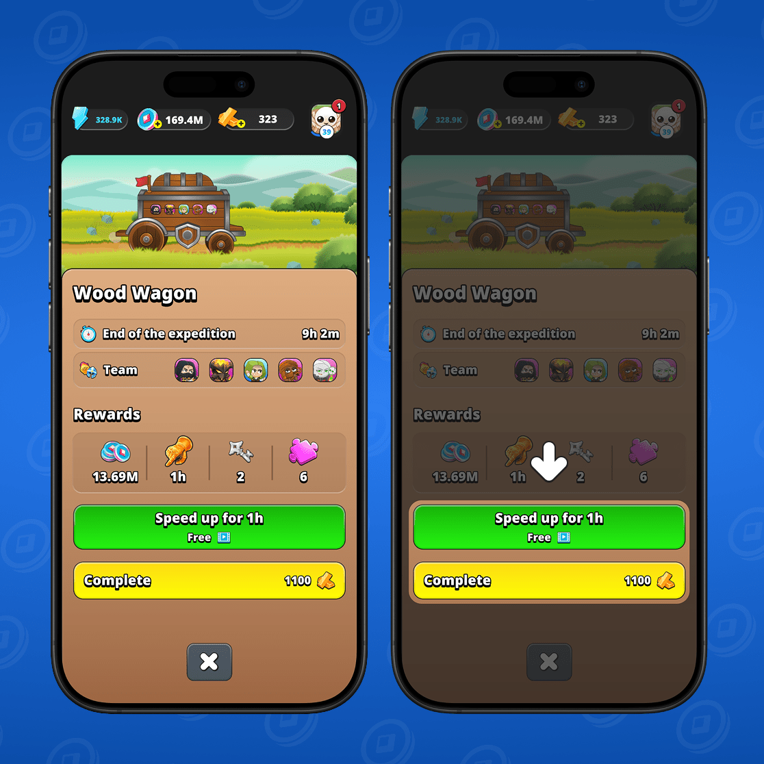 Ускорение и завершение экспедиции