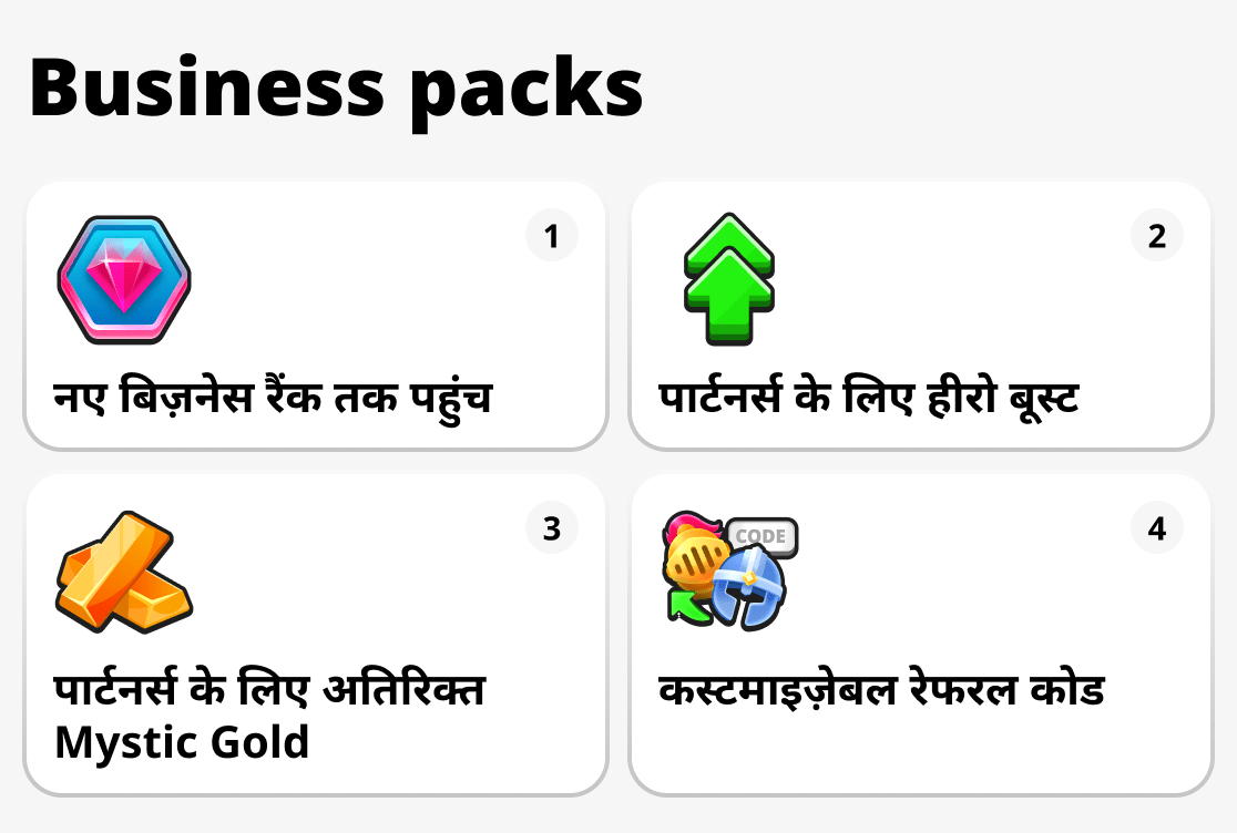 बिजनेस पैकेज क्या पेश करते हैं