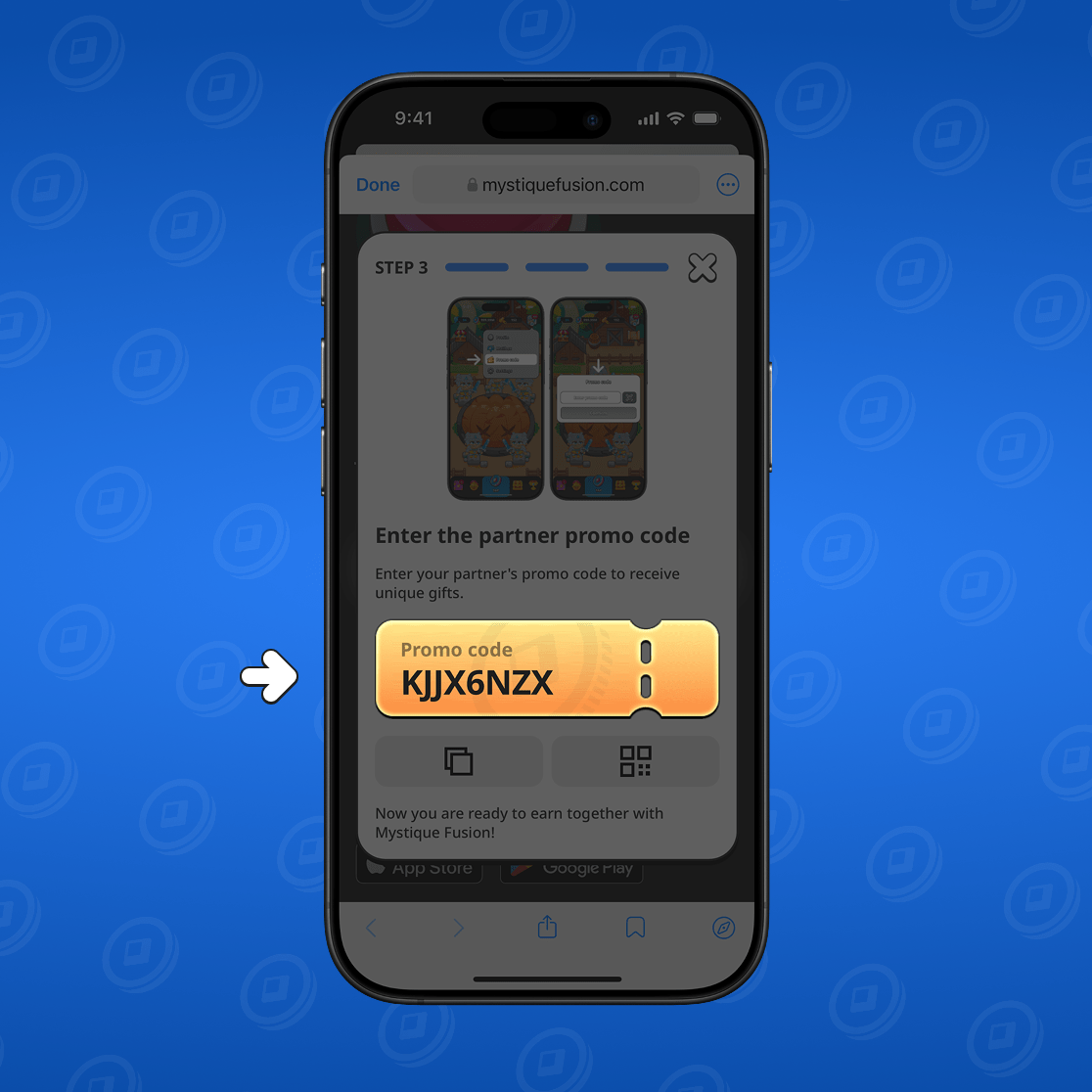 copy promo code