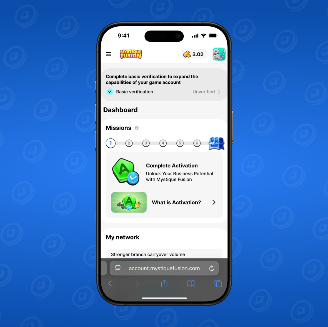 Browser control panel

