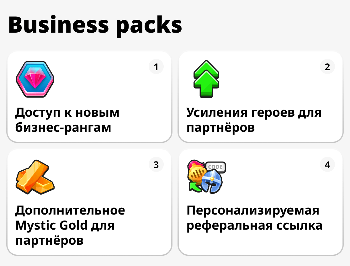 Что предлагают business pack