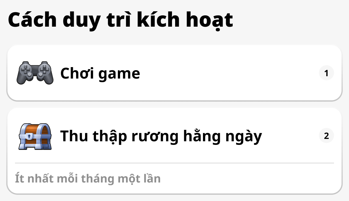 Cách duy trì kích hoạt