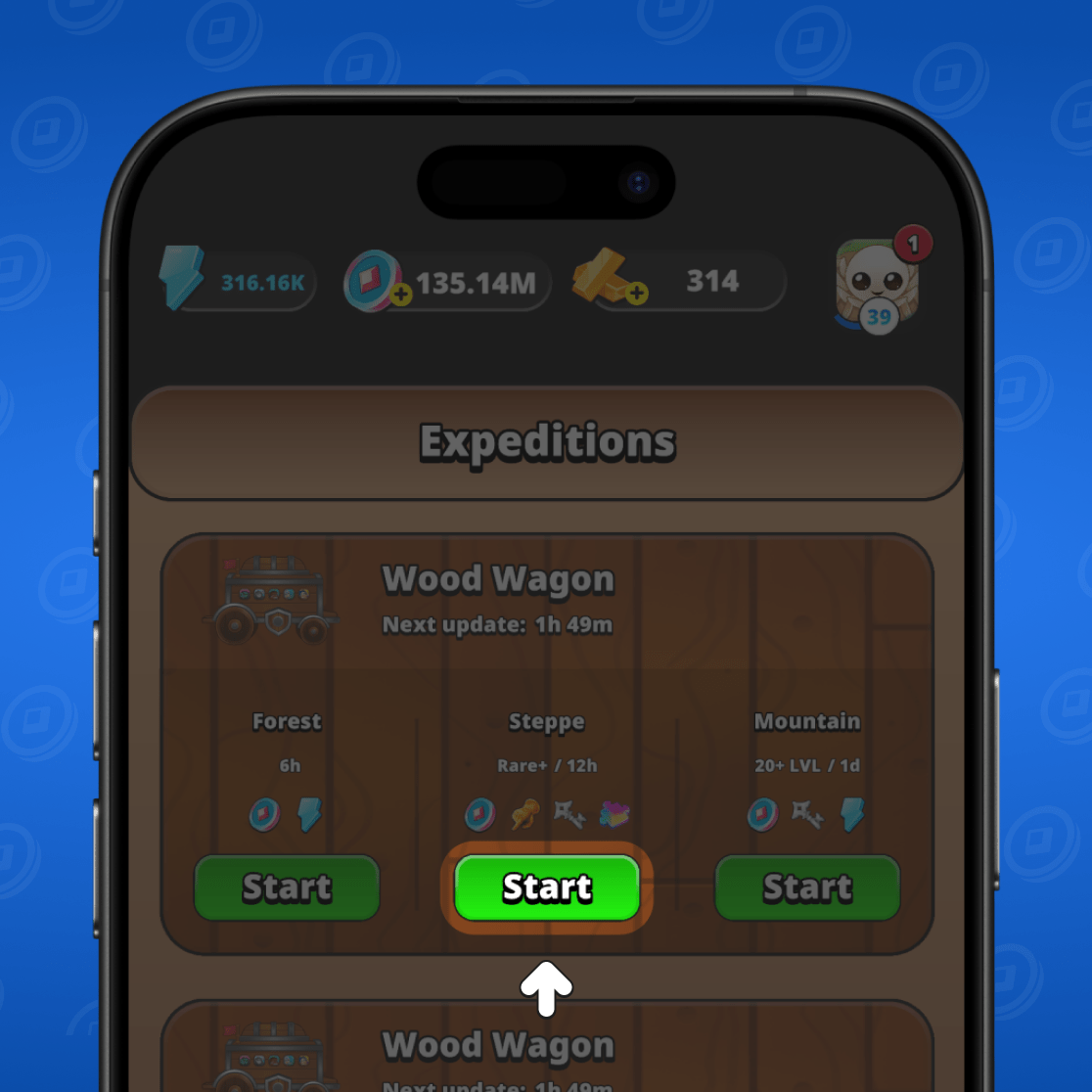 Выбор одного из направлений экспедиции