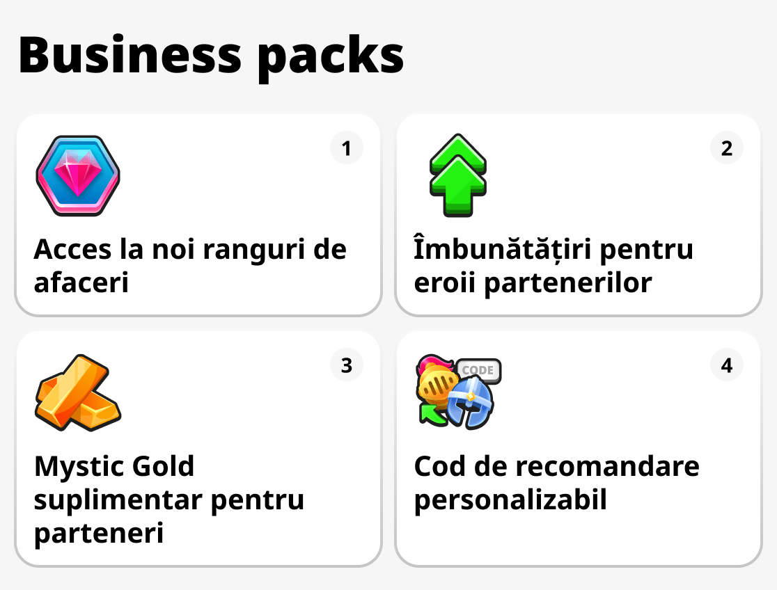 Ce oferă pachetele business