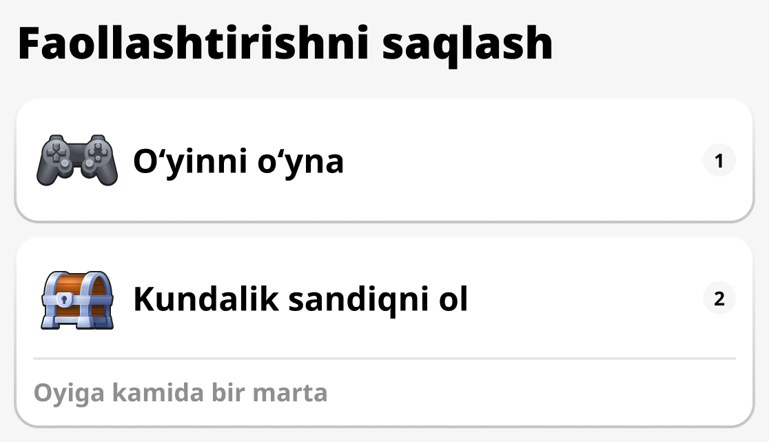 Фаоллаштиришни қандай сақлаш