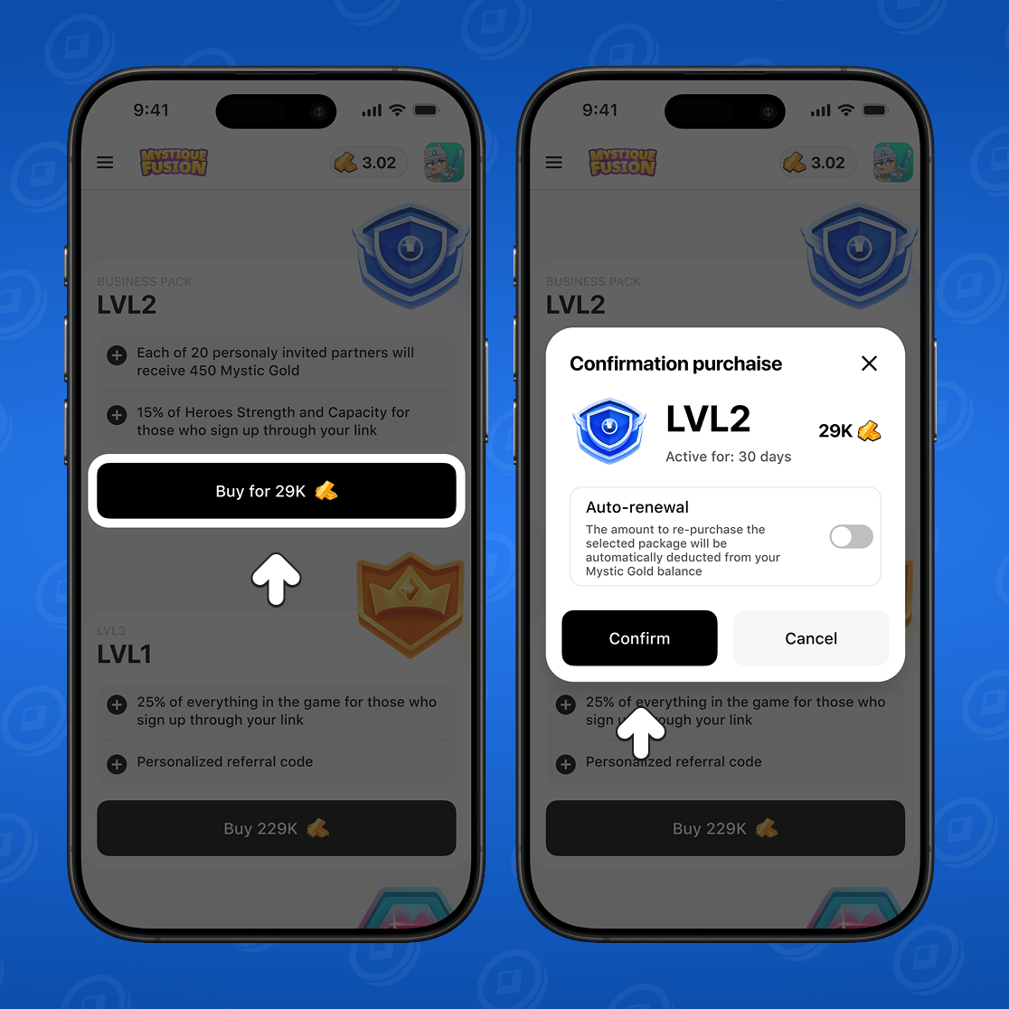 Select the Business Pack and click "Confirm"

