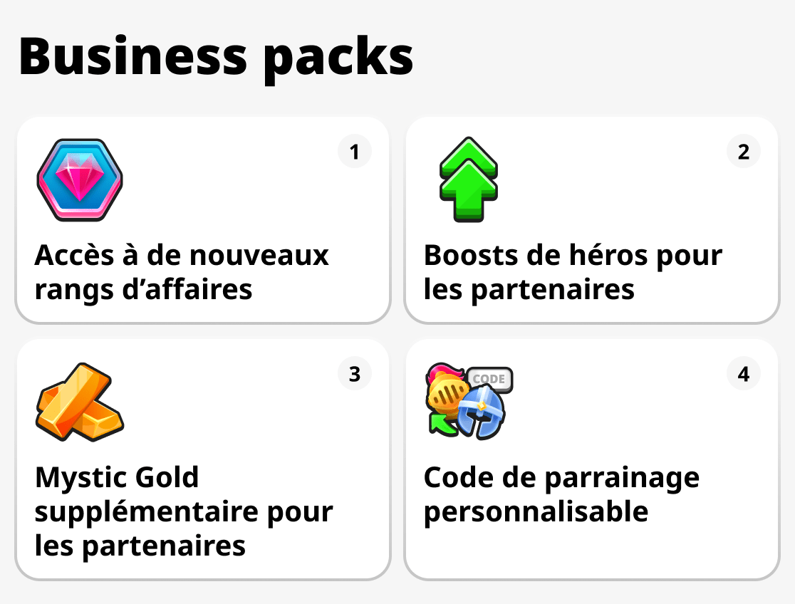 Que propose le pack Business ?