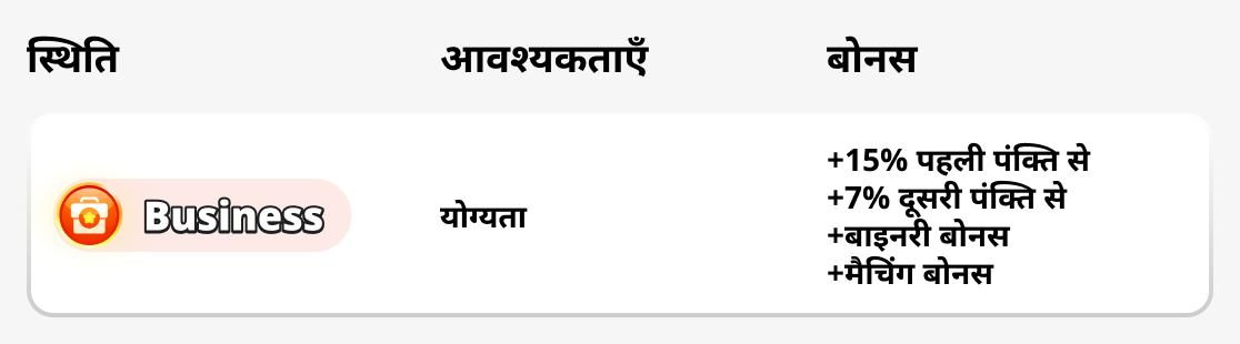 व्यवसाय की स्थिति