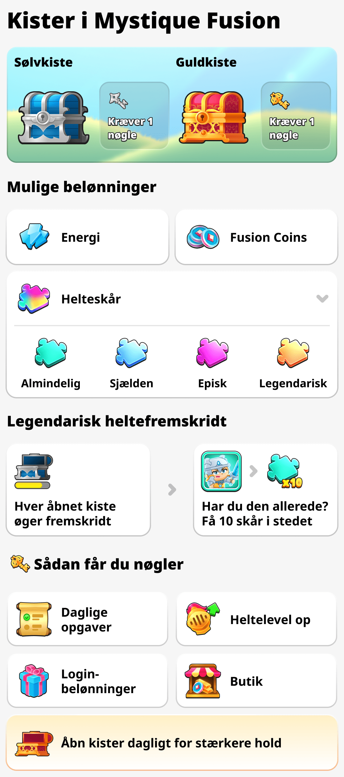 Skatkister i Mystique Fusion