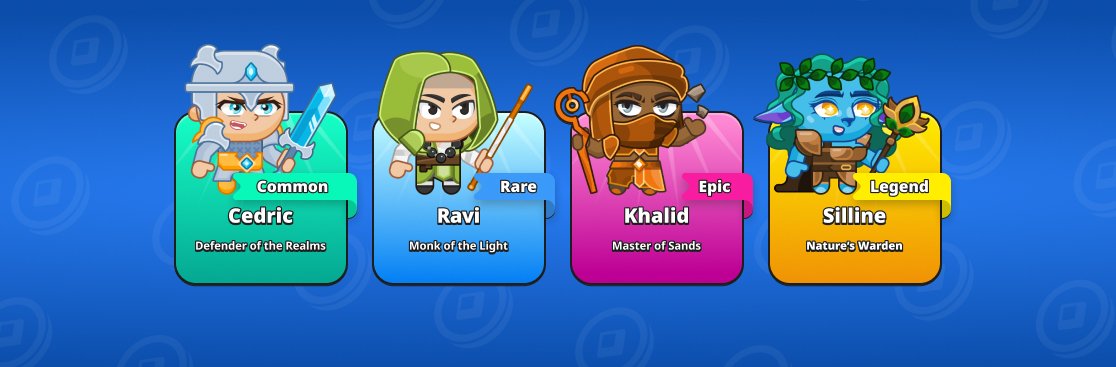 
Tipuri de eroi după raritate

