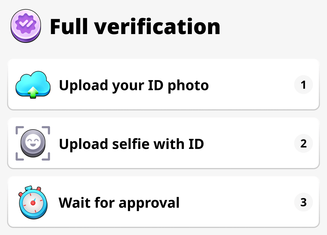 How to complete full verification