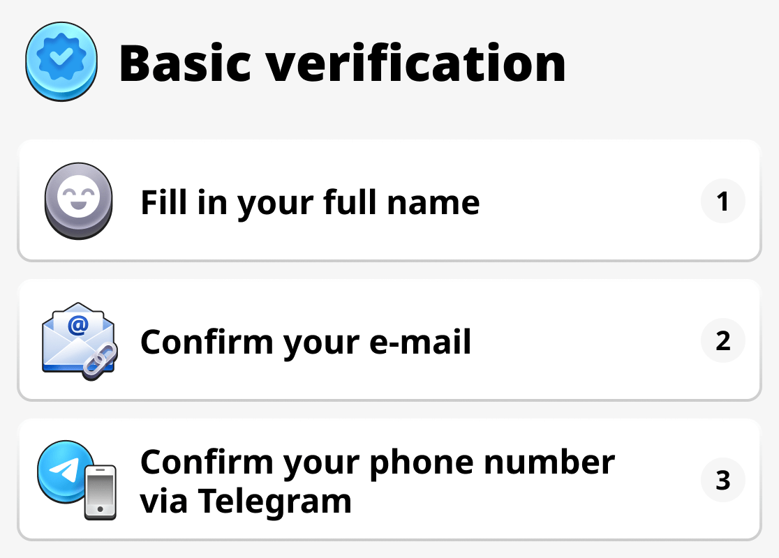 How to complete basic verification