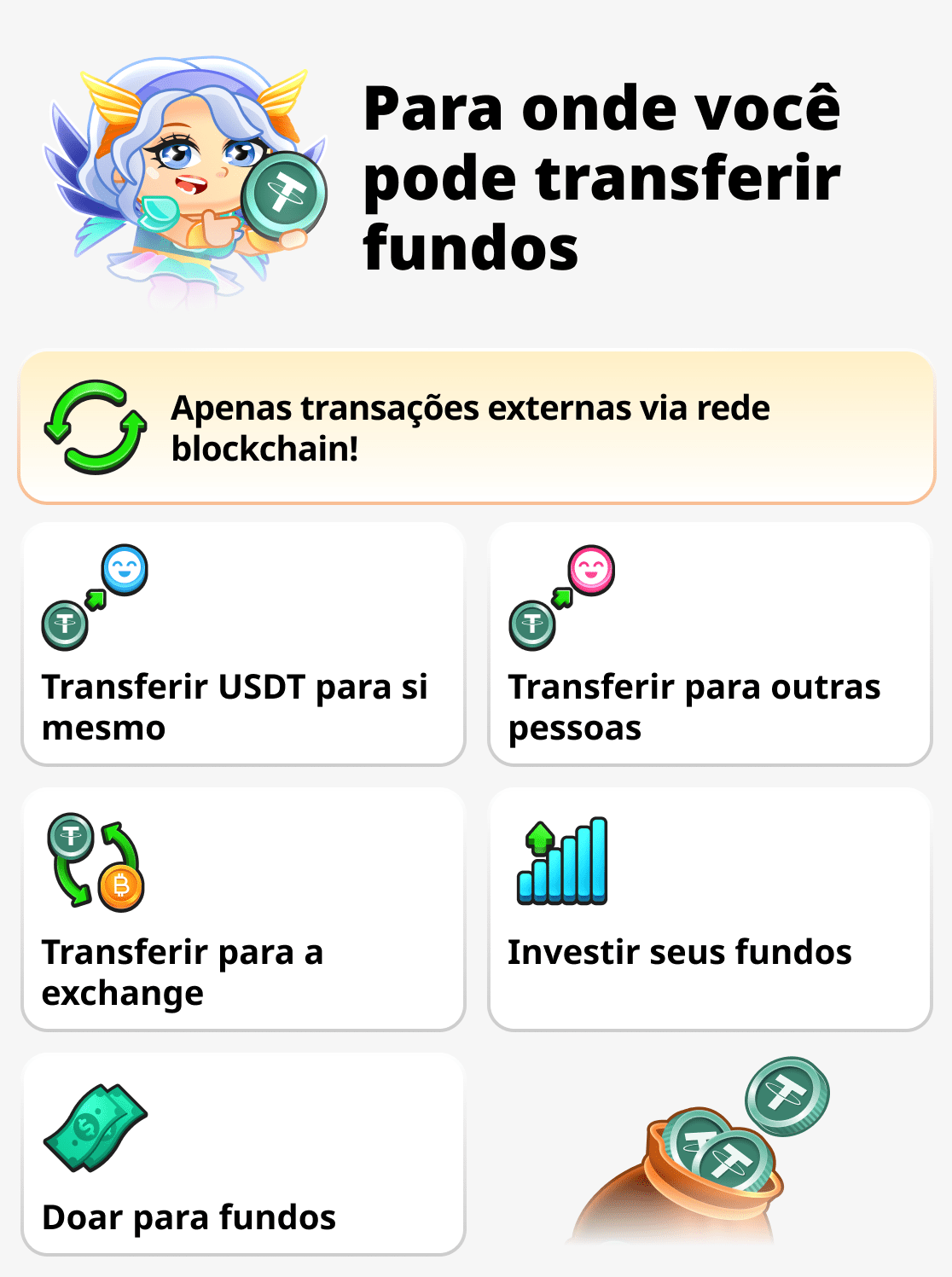Para onde transferir