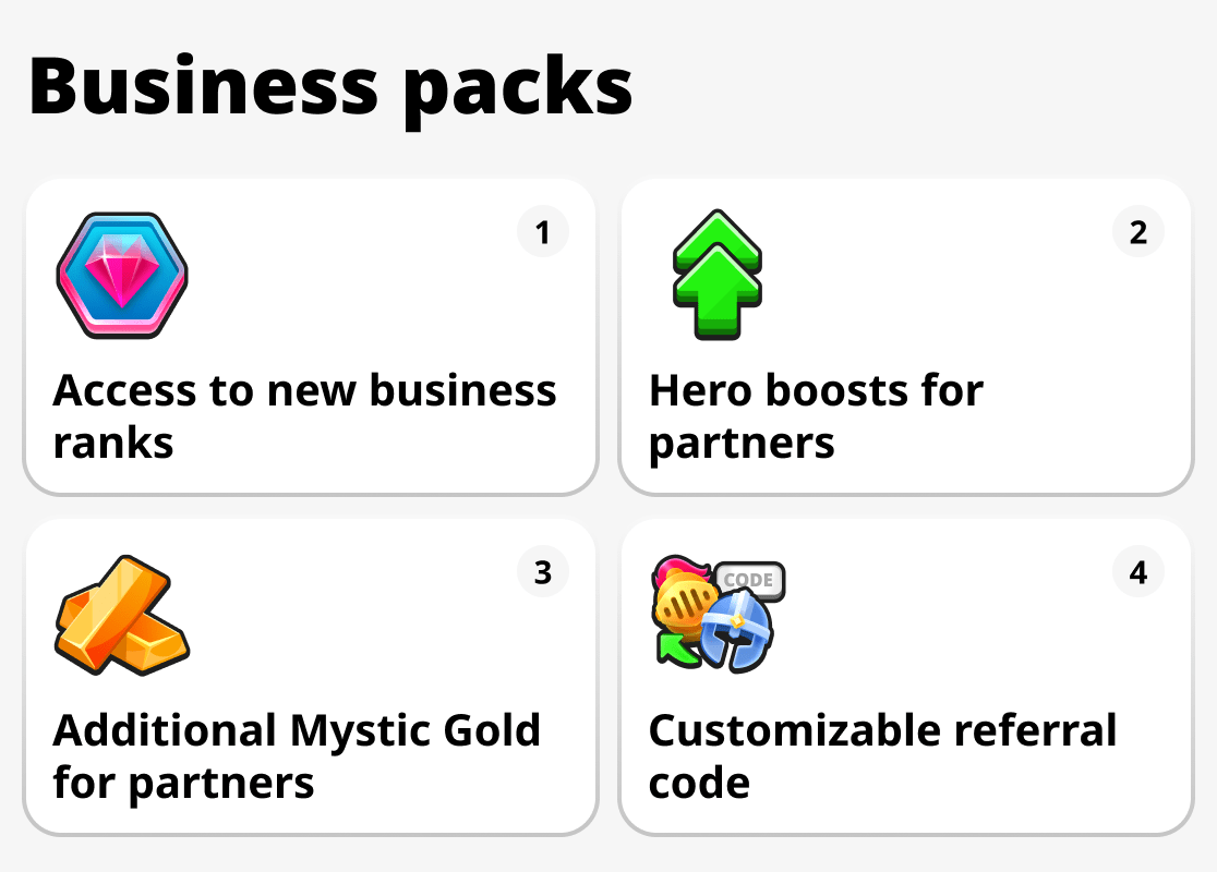 What does the business pack offer